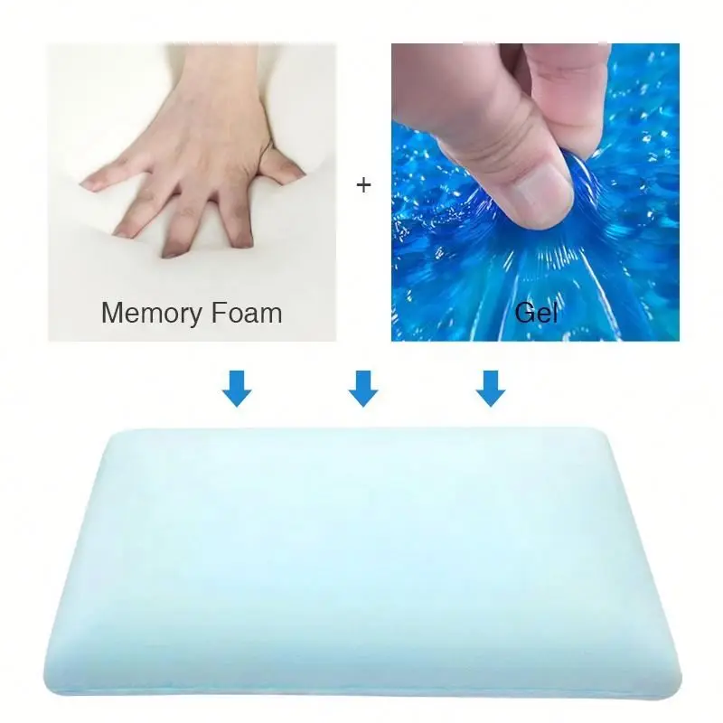 
Visco-elastic Gel Infused High Density Cooling Bed Memory Foam Pillow 