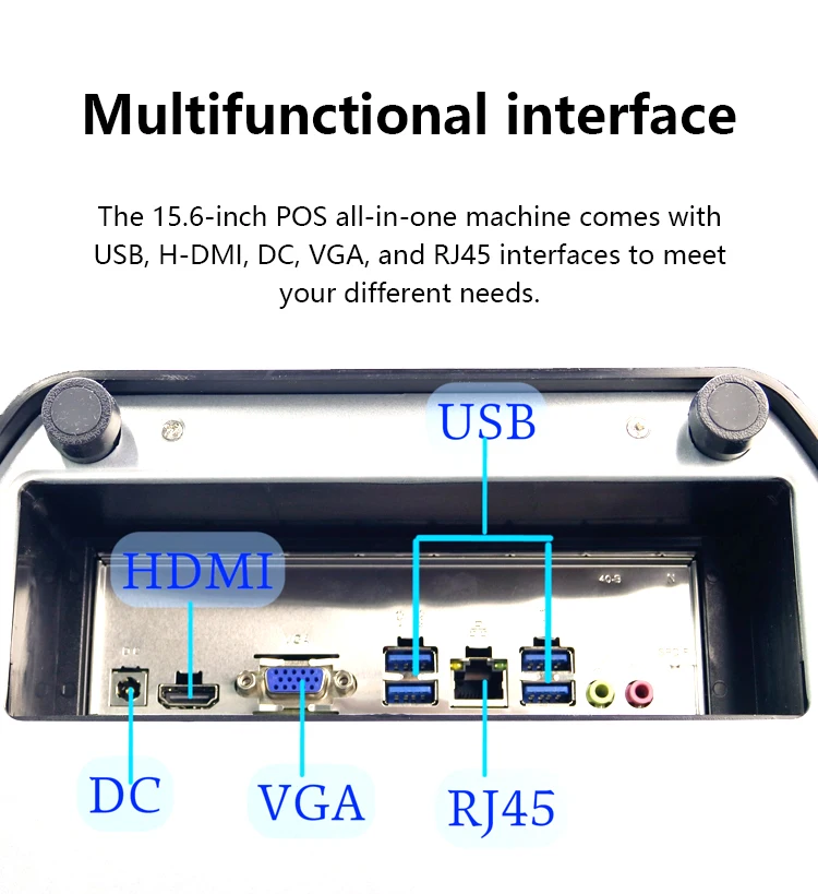 15.6 Inch Dual Double Single Touch Screen Screens Cash AIO Customer Display POS Cashier Register Machine for Supermarkets Stores