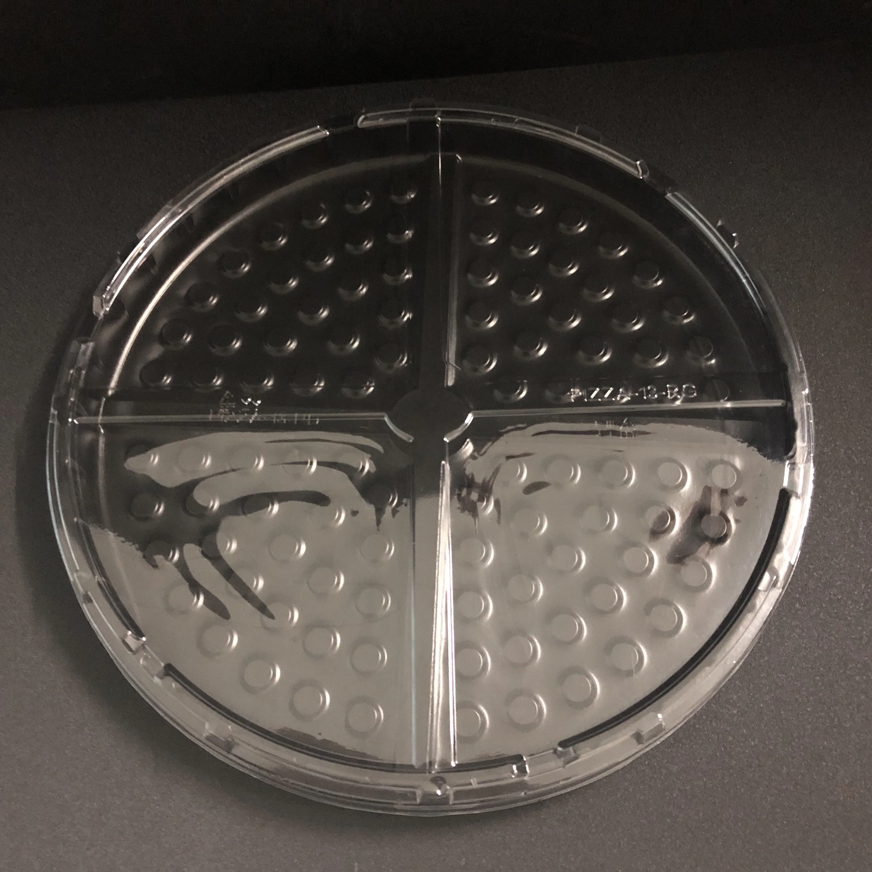 Satco Reusable Microwave Safe Plastic Meal Prep Containers Large Tray Foil Slices Pizza Storage Container Eco-Friendly Bowls
