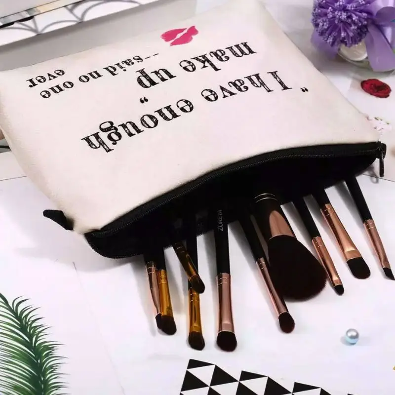 Original Set Calico Pencil Case Cosmetics Women Simple Brush Holder Custom Logo Cosmetic Personalised Travel Makeup Bag