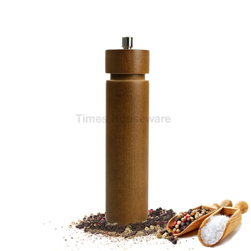 Wooden Wine Bottle Pepper And Salt Mill Set