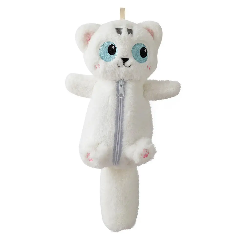 Cartoon Plush Toy Student Pencil Case Soft Adorable Multiple Styles Animals Stationery Storage Pencil Case