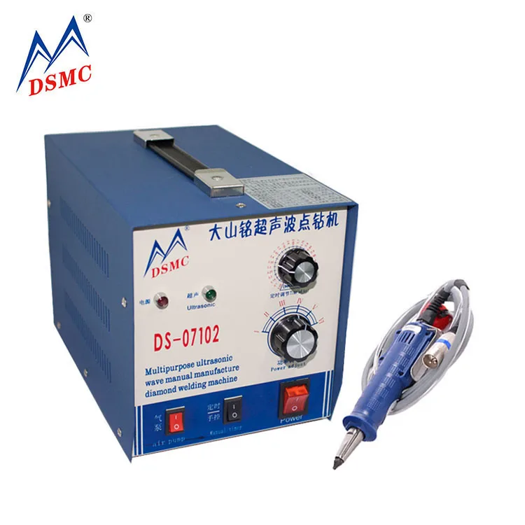 
DS 07102 ultrasonic hot fix rhinestone setting machine crystal rhinestone applicator fixing machine 
