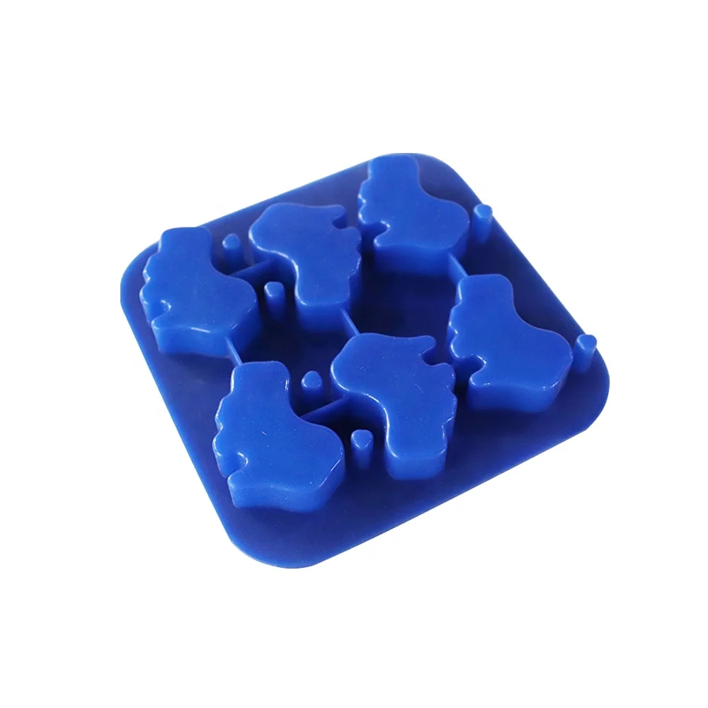 Custom Personalized Novelty Food Grade Silicone Animal Shape dog shape Silicone Ice Cube Tray