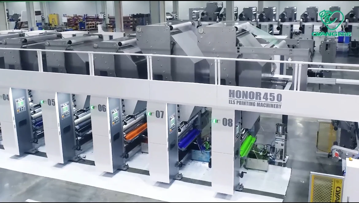 Oyang Honor ELS Intelligent Rotogravure Printing Machine with very little registration loss