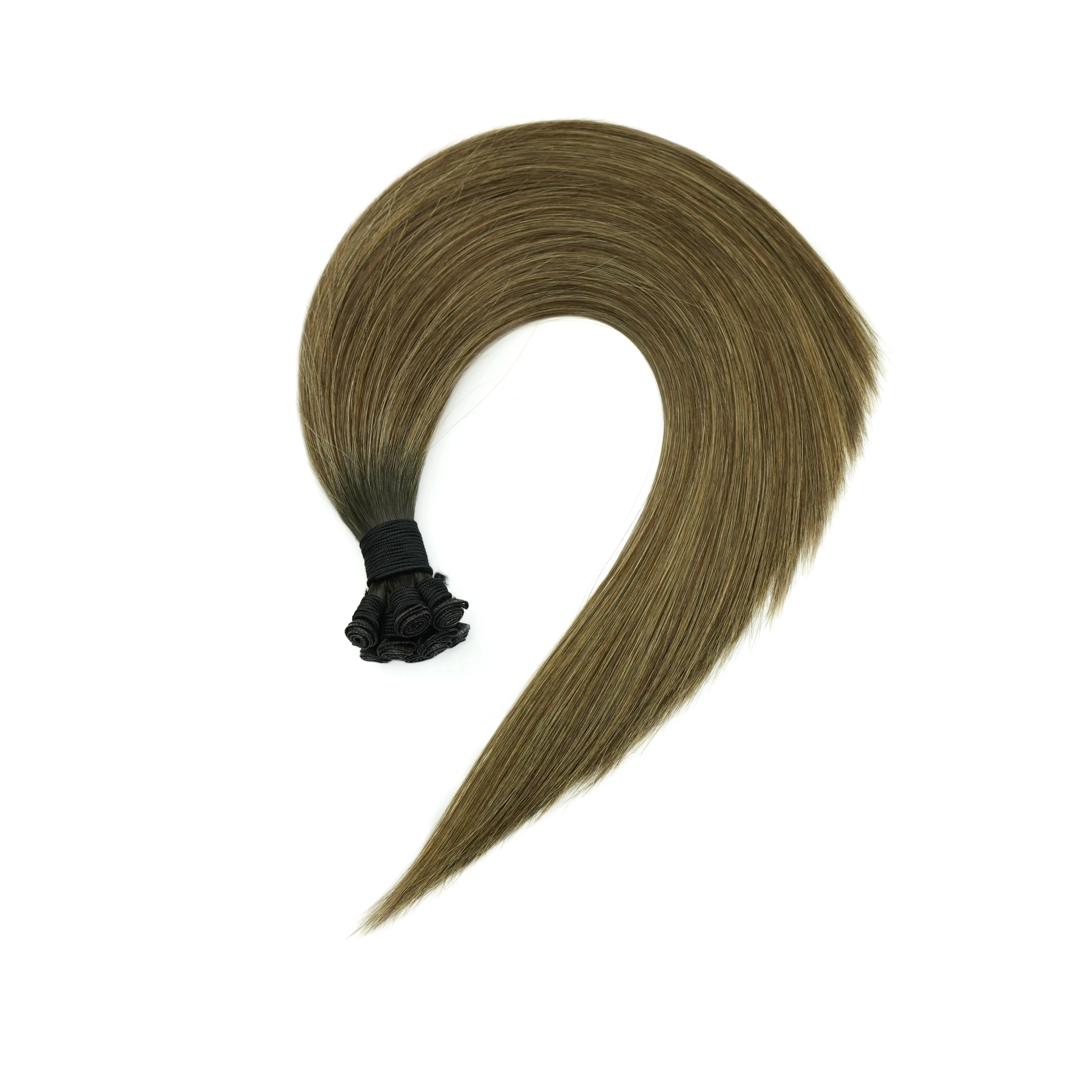 one doner double drawn Genius wefts hair extensions 12a grade Slavic hair stock hand tied weft 2.0