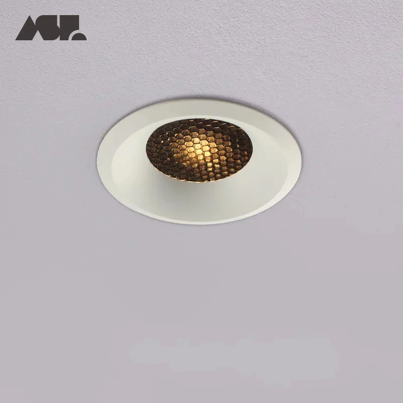 aisilan industrial  building honeycomb anti glare DALI triac dimming recessed downlight  round spotlight cob led