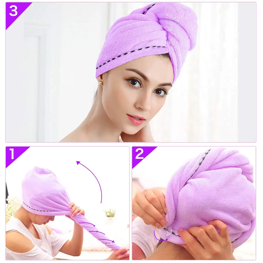 Best Quality Printed Quick Dry Hair Drying Wrap Hotel Towel for Adults Woven Technique for Gifts