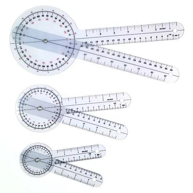 Plastic medical orthopedics measuring tool joints measure spinal goniometer angle protractor ruler