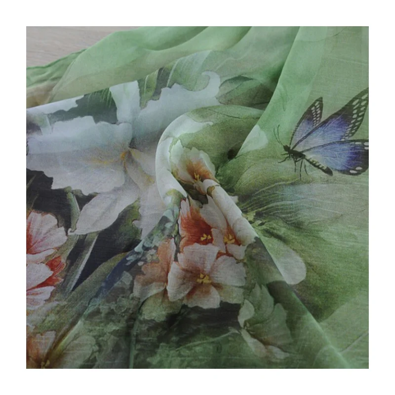 Высшее качество, бесплатный образец, индивидуальный дизайн, шелковая шифоновая ткань