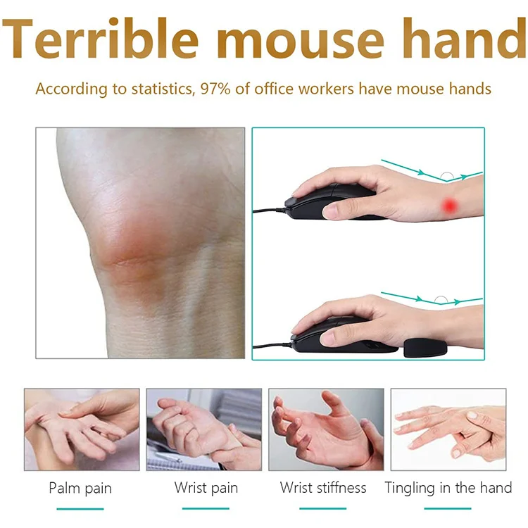 Hot Sale Ergonomic Smooth Gliding Silicone Mouse Wrist Hand Rest Pad Computer Mouse Palm Pad