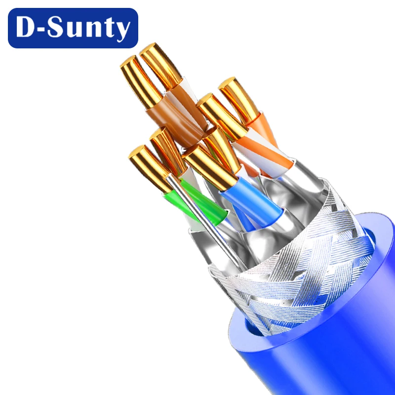 High Speed CAT7 Bare Copper 10000FT Network Cable Cat7 Shielded FTP SFTP 305m 4 Pair 8 Core Lan Ethernet Communication Cable