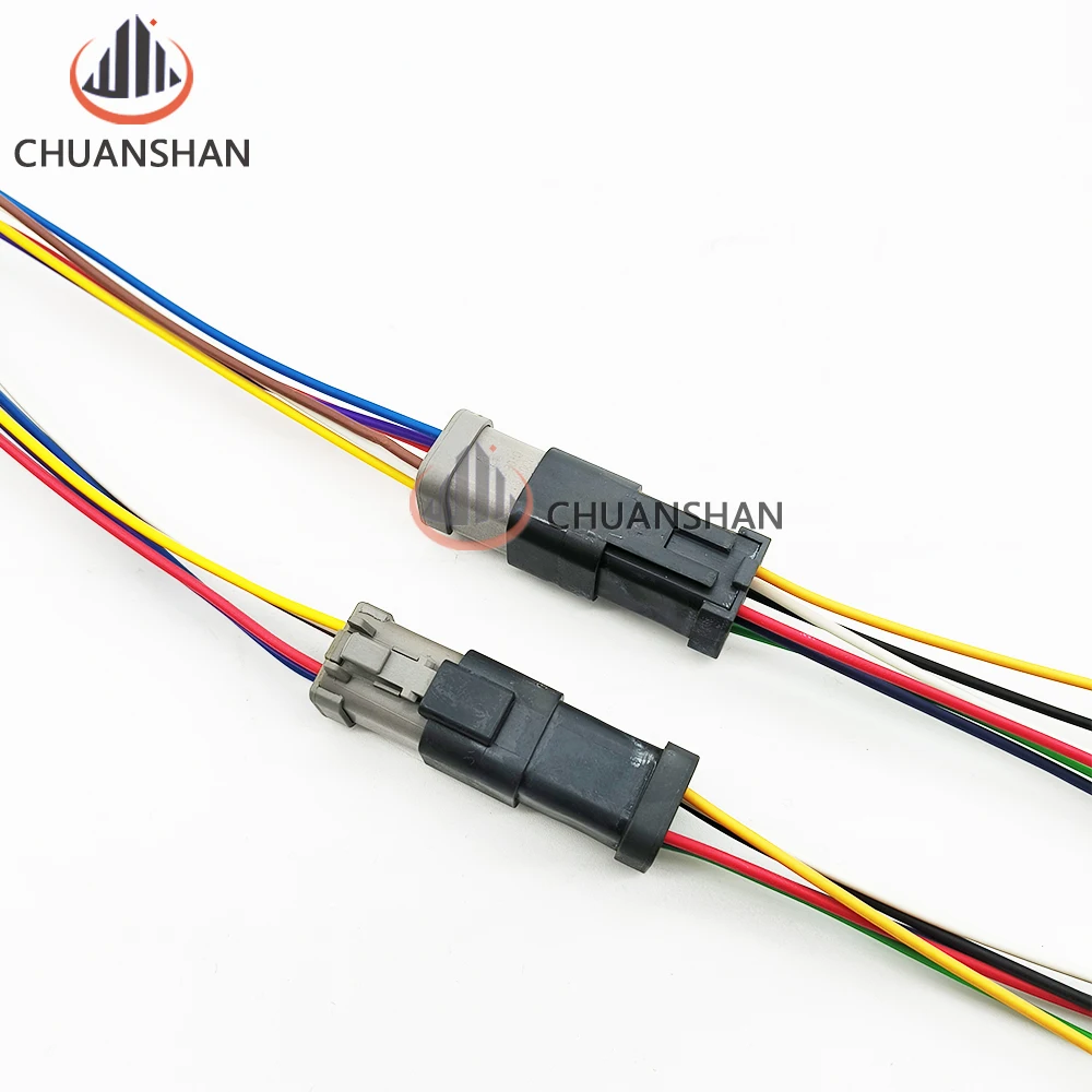 Deutsch DT06-6S and DT04-6P 6Pin Engine/Gearbox waterproof electrical connector with cable for car bus motor truck