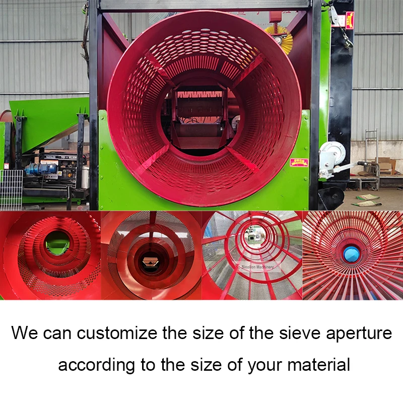Sinolion portable mini steel trommel screen small size trommel for compost small trommel