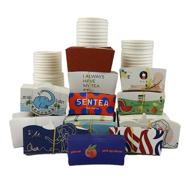 
Paper Cup Sleeve for Coffee Cups China Factory Wholesale Logo Custom Best Disposable Cardboard Heat Insulation sleeve 