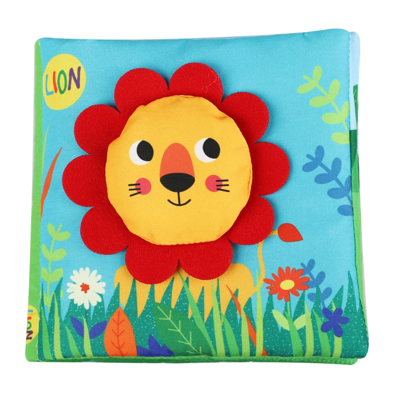Early Educational Animal Dog Octopus Lion Baby Cloth Book Fabric Learning Book Baby Soft Cloth Books
