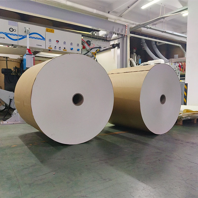 Custom print coated Kraft paper Rolls for cup waterproof brown 350gsm white paper craft Rolls uk Kraft paper jumbo Roll