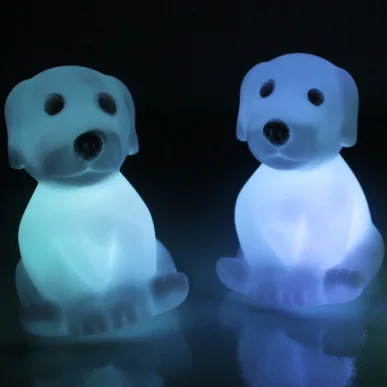 High Quality New Trend Pug Colorful Night Lights Colorful Automatic Conversion LED Light Led up Toys Wholesale for Kids
