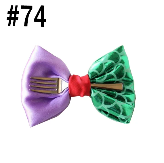 Little Mermaid Hair bow Birthday Party boutique bow mermaid inspired Custom Girls princess hair clips Large Ribbon