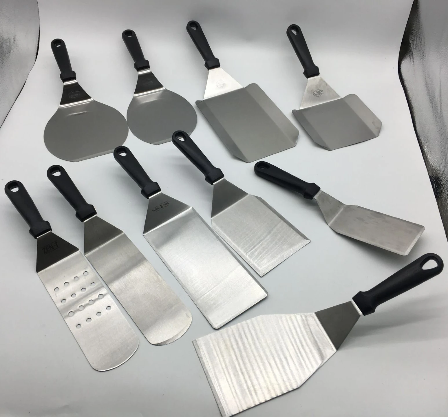 Metal Griddle Spatula Set Stainless Steel - Flat Metal Griddle Accessories Kit Set
