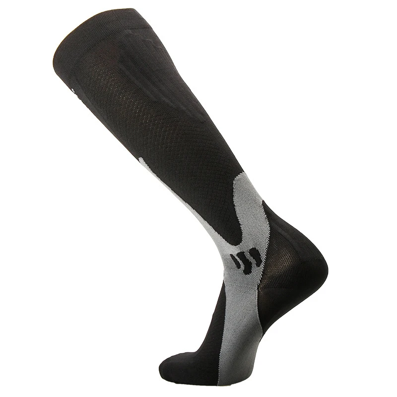 Black Blue Custom Design Adult Youth Mid Calf Cushion Team Sports Socks for Basketball Football Baseball