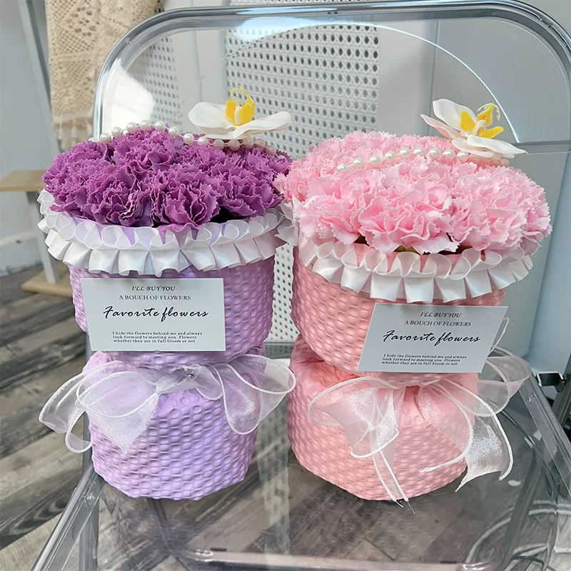 Spring and Summer Luxury Style Limited Cloth Flower carnation Bouquet