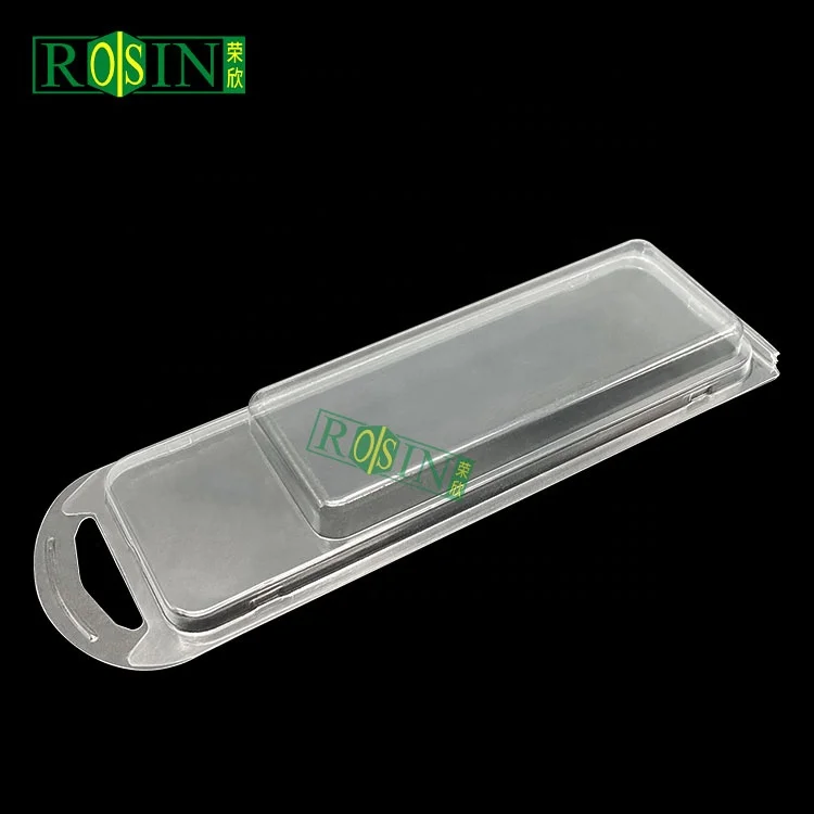 custom design disposable transparent plastic pvc blister clamshell packaging for plants with holes handle