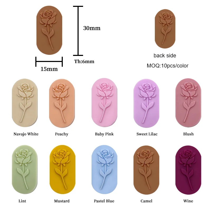 Factory Supplier wholesale silicone beads silicone teething beads Rose silicone Bead