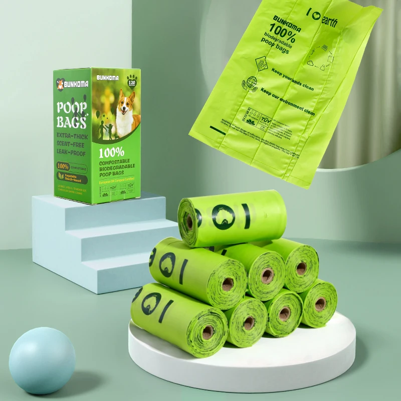 Pet Degradable Waste Disposal Bag EPI Biodegradable Poop Bags Eco Dog Poop Pet Garbage Compostable Poop Bag