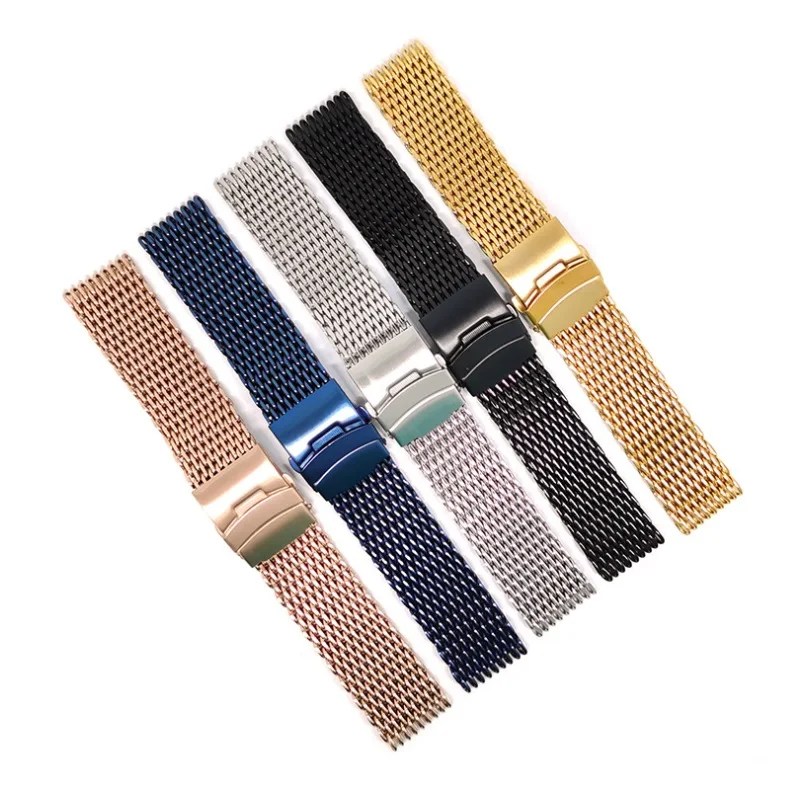 MINGJIANG watch with removable strap wrist watch band accessories shark mesh watch band