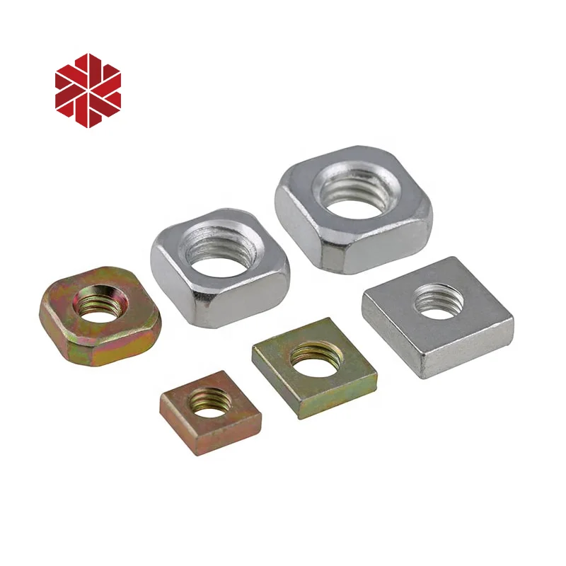 Zinc Plated Carbon Steel Nuts Square M4 M5 M6 M8 Stainless Steel Flat Rectangle Nut