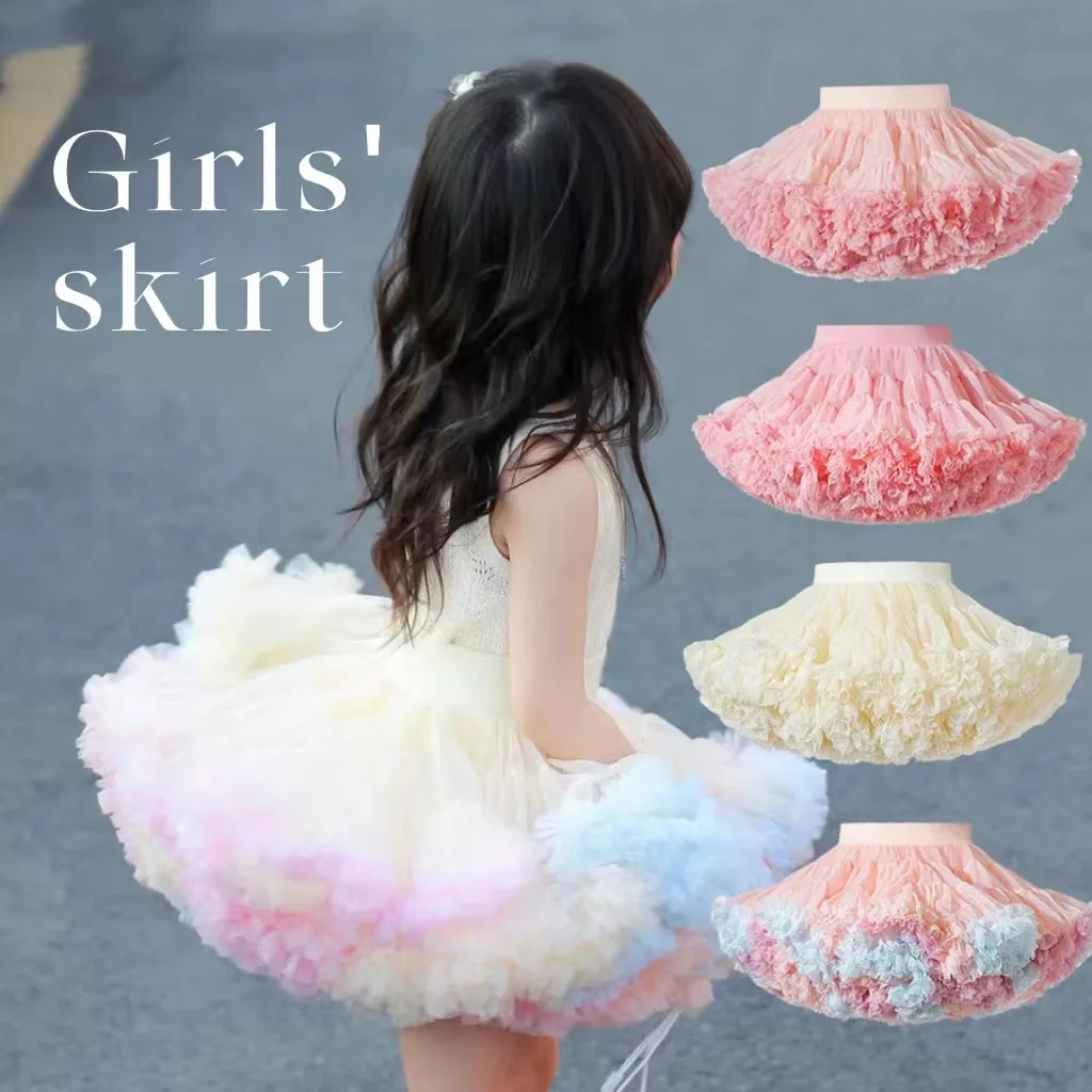 15 Colors Girl Baby Princess Skirt toddler Lolita style tutu Skirt Sweet fluffy Skirt For PARTY