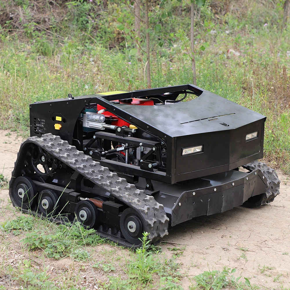Mowers RC Slope Lawn Mower Tracked All Terrain Remote Control Robot Weed Mowing Machine