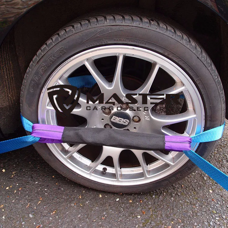 professional ratchet recovery strap trailer tie down alloy wheel strap