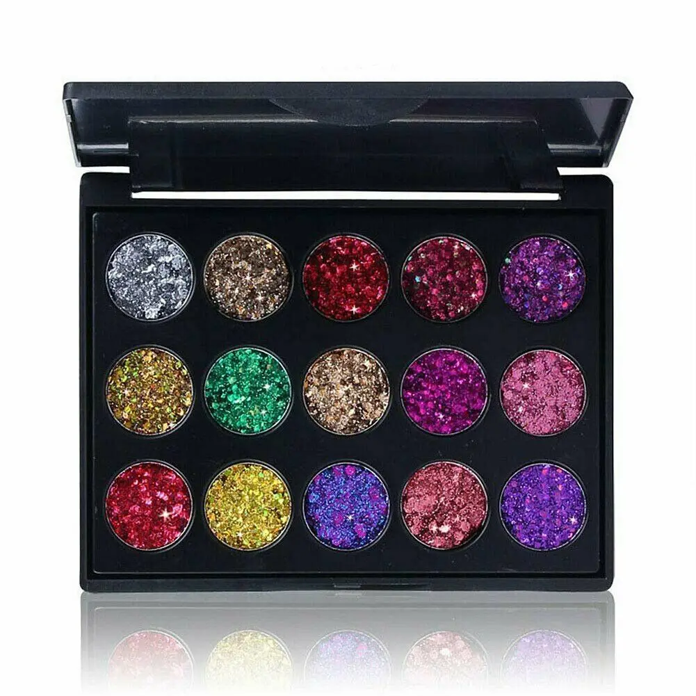 Organic Glitter Eyeshadow 15 Colors Matte Makeup Kit Shimmer Eye Shadow Powder Palette