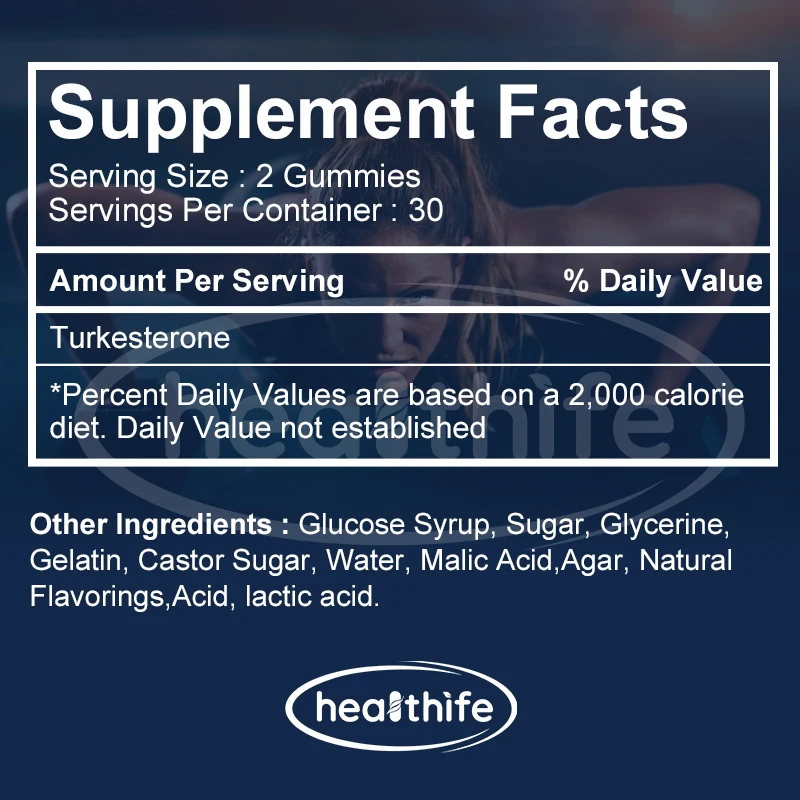 Порошок экстракта Healthife Ajuga Turkestanica 500 мг/60 мармеладей/бутылка мармеладки туркестерона