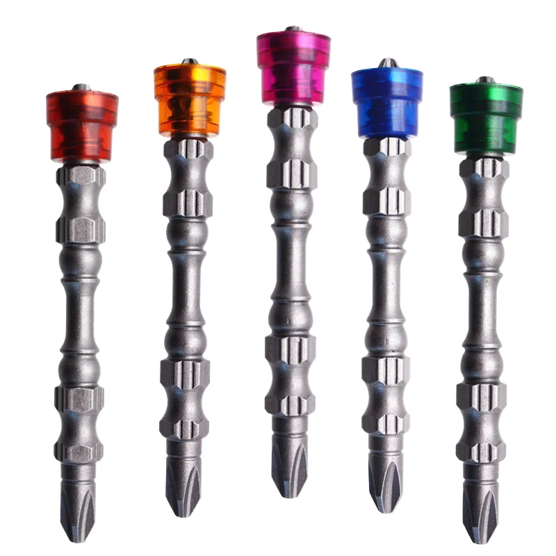 5 PCSScrewdriver Bit Electric Drill Screwdriver Head S2 Steel Magnetic 5.0 Cross Screw Driver Set Double Head 1/4' Hex Shank