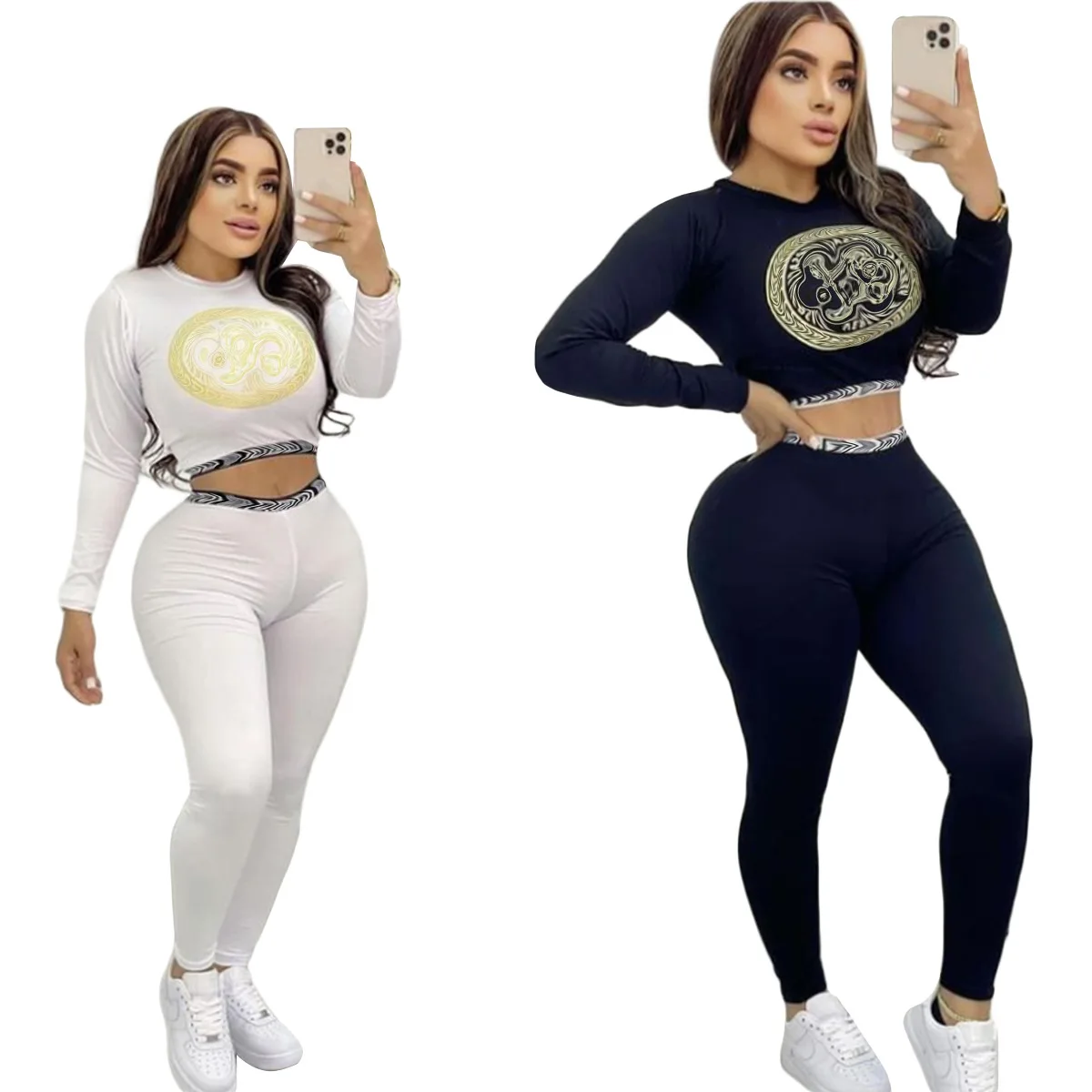Summer New Luxury Track Suit Sea Breeze Fashion Casual Designer Track Suit Print Two-Piece Set Women Brand Jogging Suit