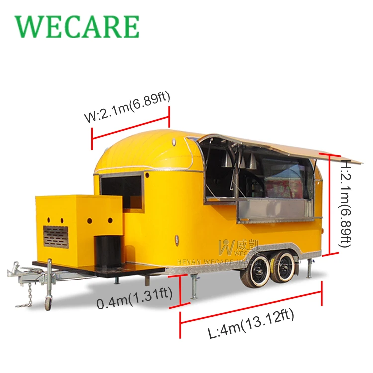  WECARE CE одобренный трейлер еды мобильный грузовик для пиццы