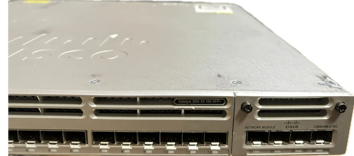 Used Switch with 8 Ethernet 10/100/1000 Gigabit Ports ws-c3850-12xs-s