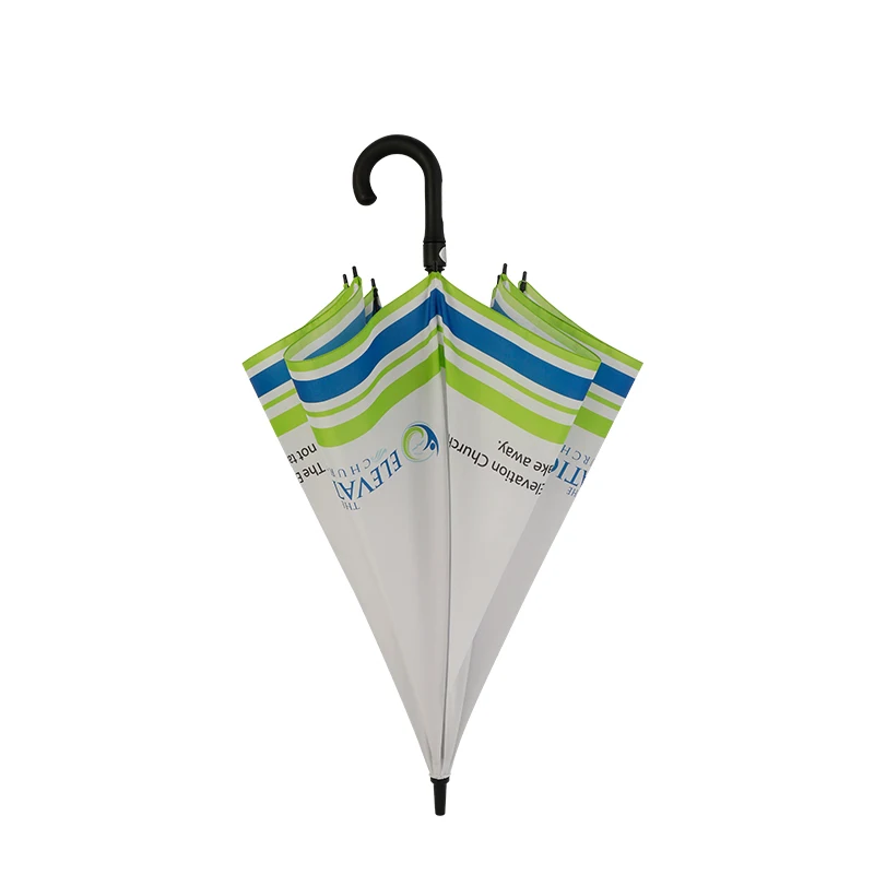 New Model High Quality Waterproof Business Golf Umbrella J Shape Rubber Handle Straight Umbrella for Sale