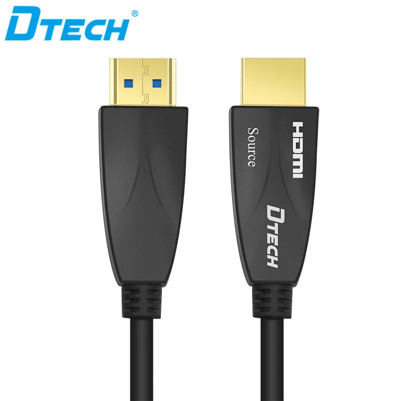 Dtech custom OEM ultra-thin 0.5m 1m 1.5m 2m 4K fiber Ethernet signal HDMI cable 2.0