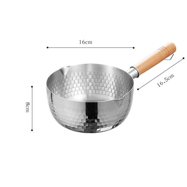 Hot sale Stainless steel 430 Milk Pot Kitchen Cooking Pot with Glass Lid Korean soup pot
