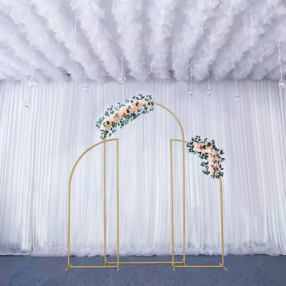 Набор из 3 металлических полудуговых золотых декораций