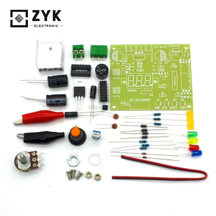 LM317 Adjustable Voltage Regulator Power Supply Board Kit DC Power Supply Welding Assembly Electronic Kits DIY Board