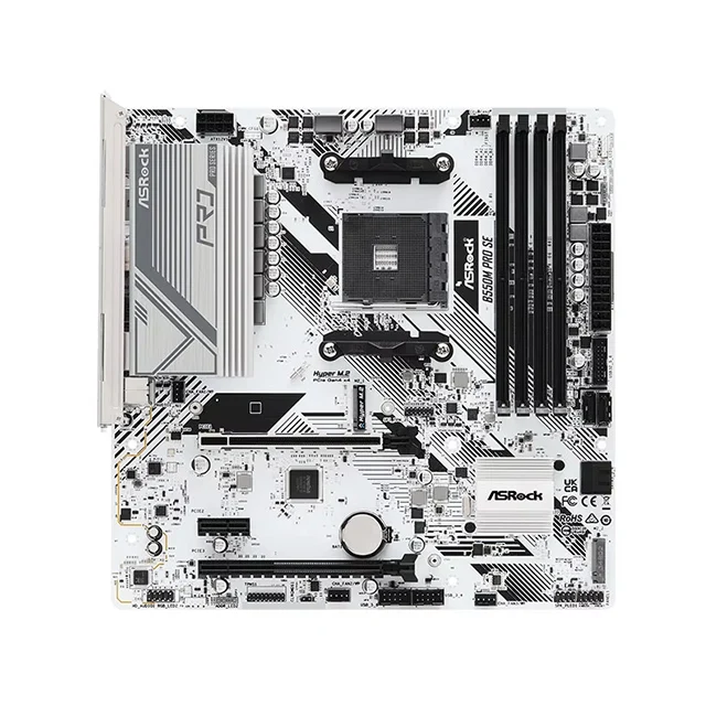 A scrock B550M Pro SE новая материнская плата B550 AMD PRO565 разъем AM4 DDR4 128 ГБ PCI-E 4 0 М. 2 SATA III 4733 +(OC)MHz USB 3 компьютер