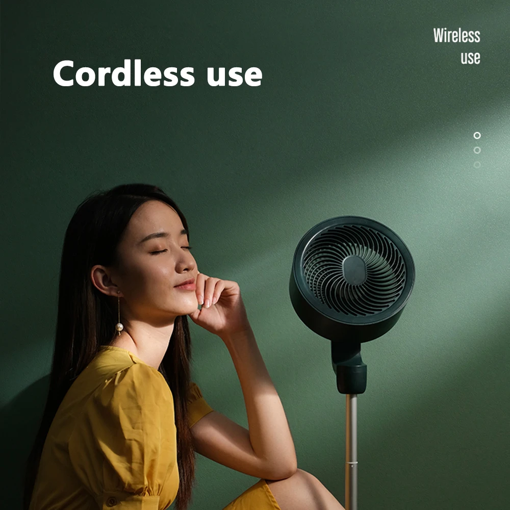 Telescopic circulating fan remote control portable usb charging night light mini mute home dormitory desktop desktop fan