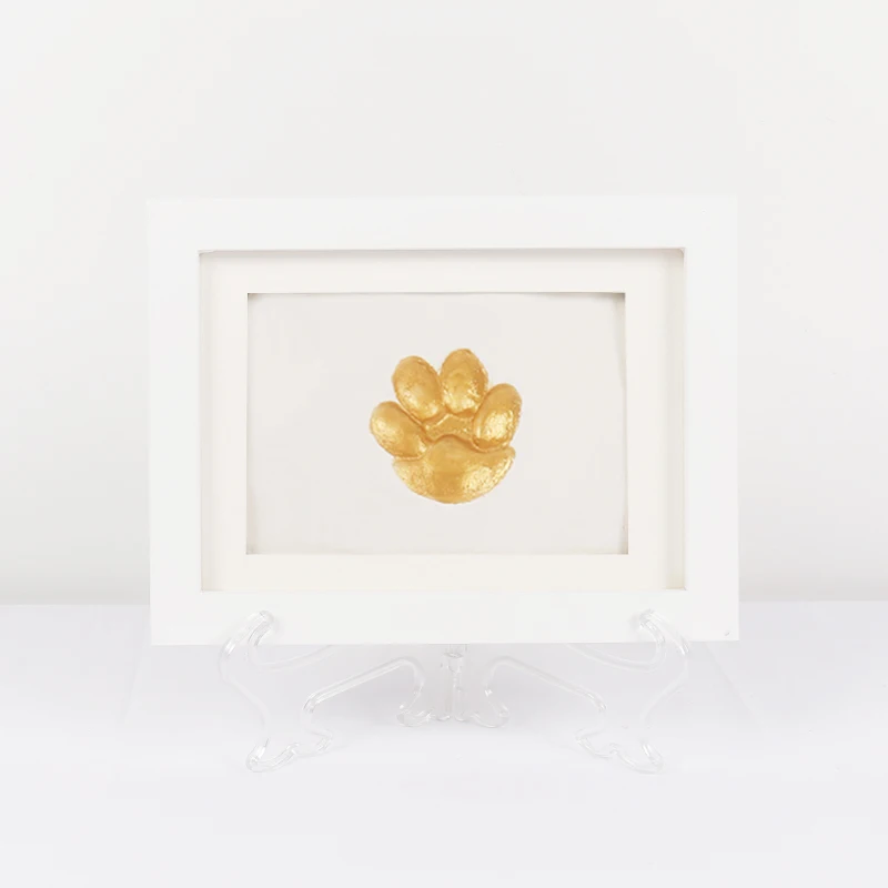 Dog paw print and cat paw print commemorative gift wooden table decoration painting, pet fingerprints