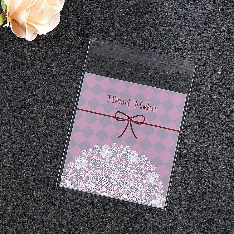 Customized Size Reusable Self Adhesive Glue Packaging Clear Transparent Cellophane OPP Bag With Logo Printing