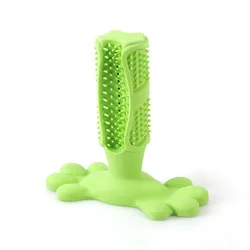 Natural Silicone Pet Dogs Toothbrush Brush Tool Cleaning Toy Dog Tooth Brush Stick For Dog